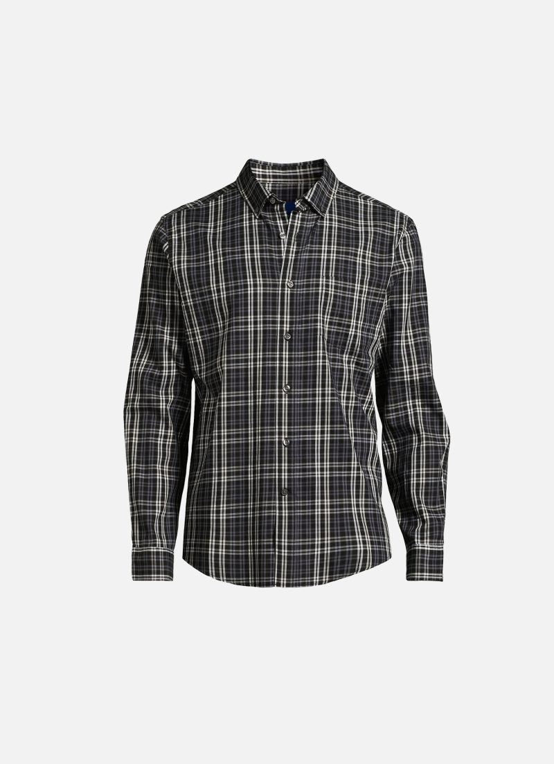 mens-long-sleeve-formal-business-plaid-shirts